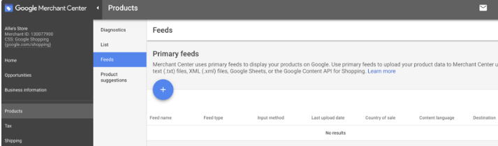 סנכרון גוגל שופינג