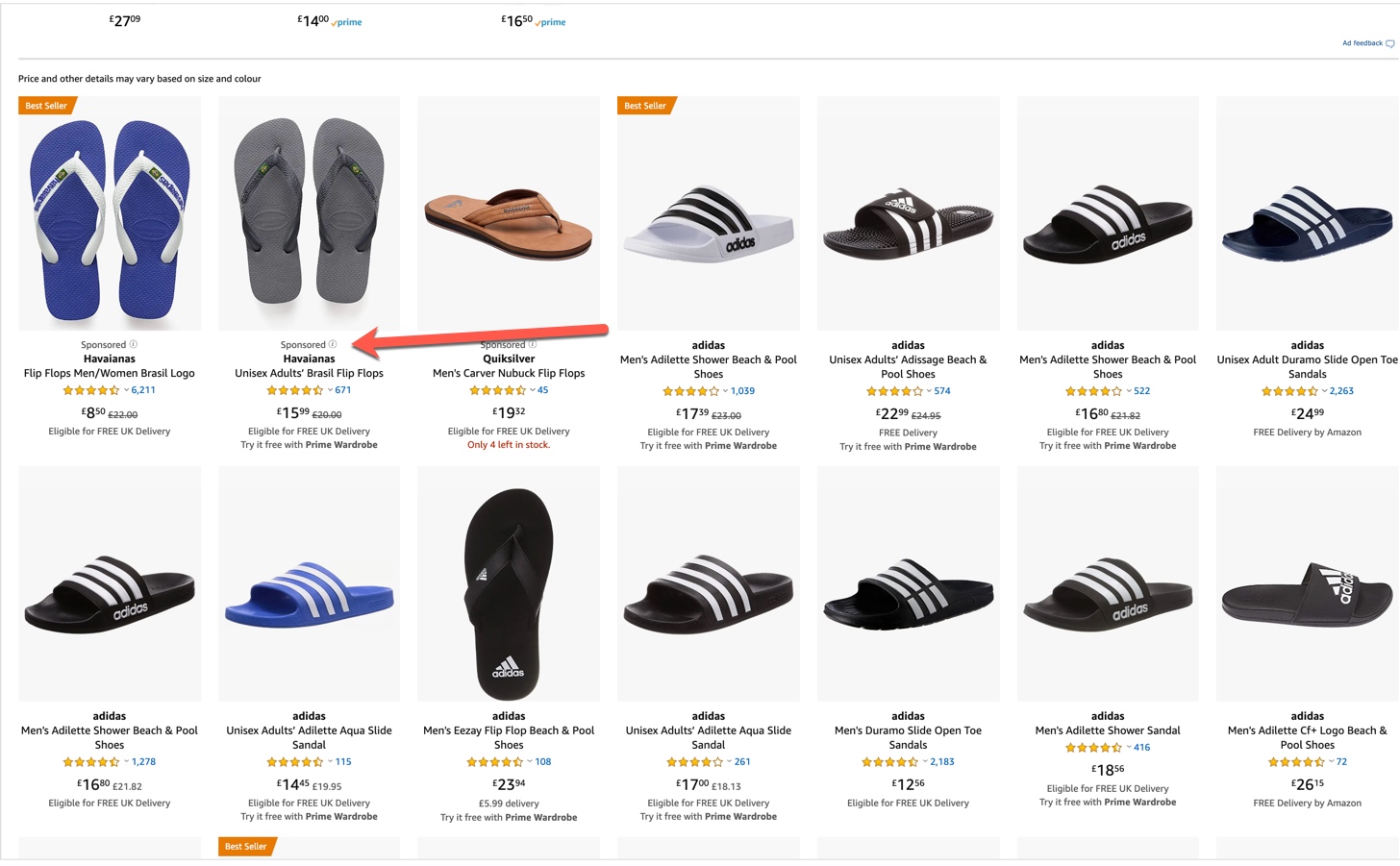 תוצאות חיפוש ממומנות באמזון