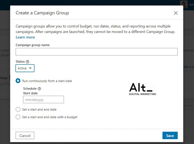 שלב ראשון בקידום ממומן בלינקדאין