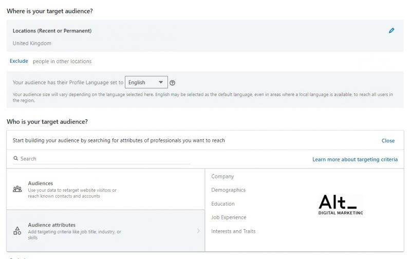 מטרת הפרסום בלינקדאין