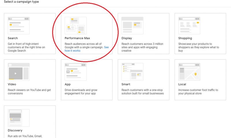 שלב שני בהקמת קמפיין PERFEORMANCE MAX
