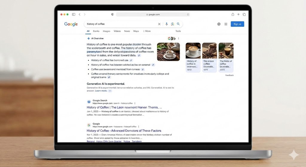 תמונה של תוצאות AI Overviews